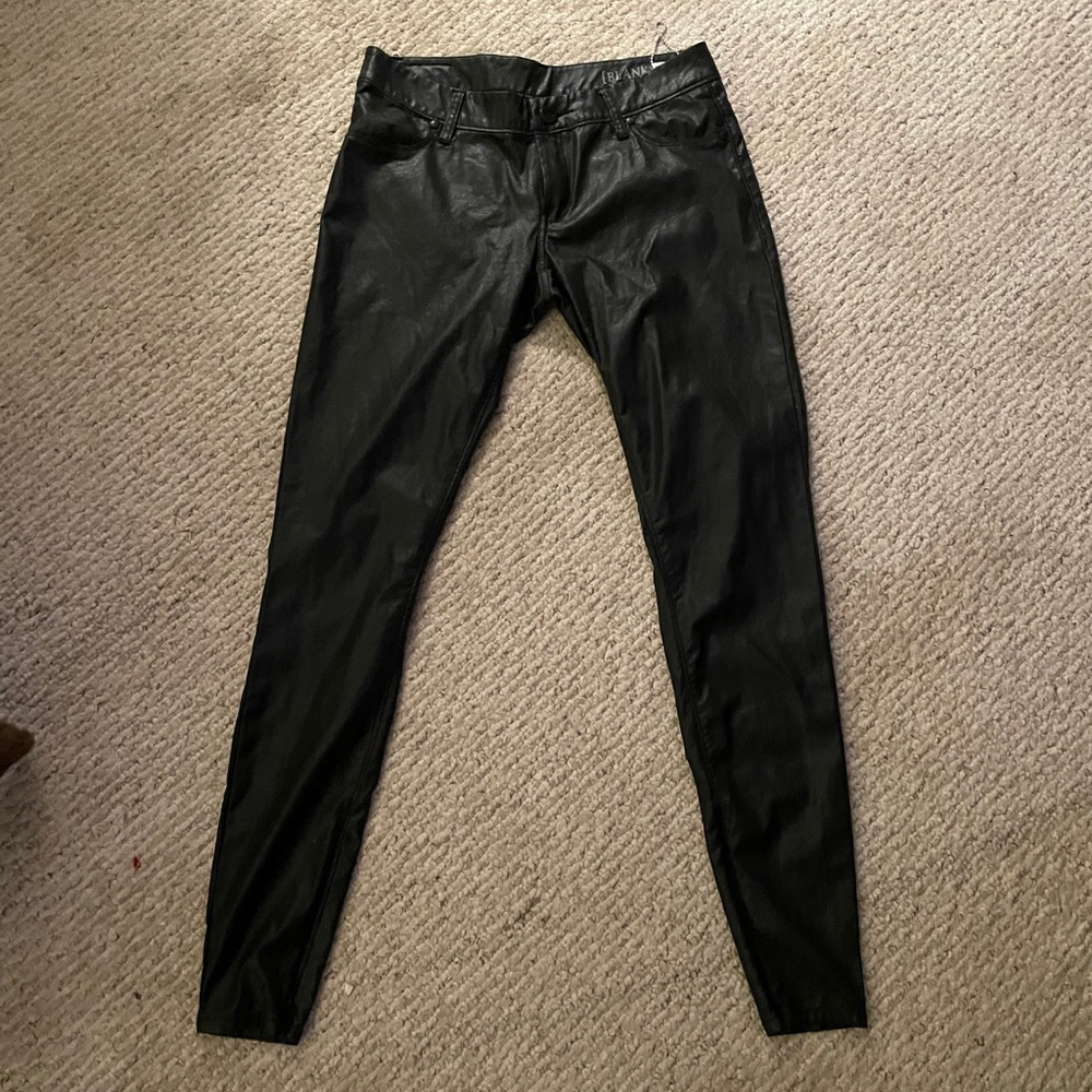 Blank leather jeans size 25 and 26